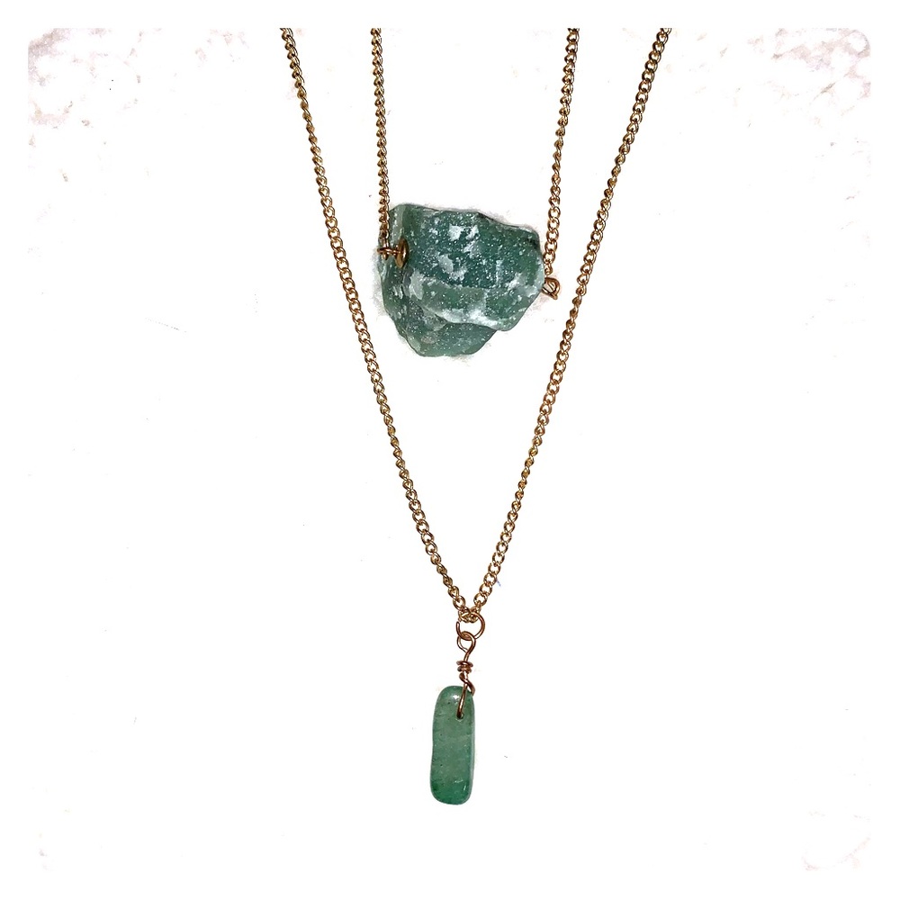 Green stone necklace!